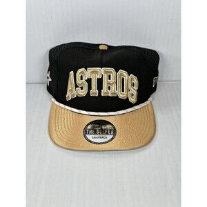 New Era Houston Astros Throwback Golfer Trucker Adjustable Snapback Hat Cap